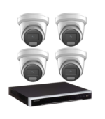 Hikvision 8MP Colorvu 3.0 Hybrid CCTV Kit: 4 x Liveguard Gen3 Cameras + 4CH M Series NVR