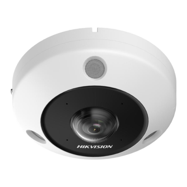 Hikvision DS-2CD6365G1-IVS 6MP Outdoor Fisheye Camera, Built-in Mic, 15m IR, Panoramic, 1.16mm