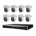 Hikvision 8MP Acusense 8 x Outdoor Turret With Strobe & Siren + 8CH NVR CCTV Kit