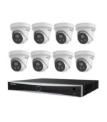 Hikvision 8MP Acusense 8 x Outdoor Turret With Strobe & Siren + 8CH NVR CCTV Kit