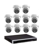 8MP Hikvision COLORVU Hybrid CCTV Kit: 10 x Liveguard Cameras + 16CH 4K (4TB HDD) M Series NVR – Strobe Light, Two-way Audio, Alarm Cameras & 16 Channel NVR CCTV Kit