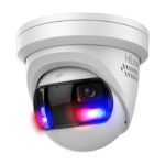 HiLook IPC-T289PH-MU/SL 8MP 180° Turret Camera with Active Blue/Red Strobe and Two-Way Audio, IR 30m 2mm