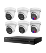 HiLook by Hikvision 6MP 8CH CCTV Kit with 2 Colour Deterrence Cameras IPC-T269-MU/SL + 4 Turret Cameras IPC-T262H-MU