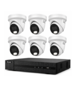 HiLook Hikvision 8MP Pro Series CCTV Kit – 6x Turret IPC-T383H-MU + 8CH PoE NVR (NVR-108MH-C/8P)
