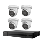 HiLook Hikvision 8MP Pro Series CCTV Kit – 4x Turret IPC-T383H-MU + 8CH PoE NVR (NVR-108MH-C/8P)