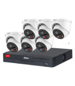 Dahua 6 x 8MP TIOC Active Deterrance Turret Kit with 8CH NVR Wizsense