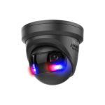 HiLook IPC-T289PH-MU/SL-BLK 8MP 180° Turret Camera with Active Blue/Red Strobe and Two-Way Audio, IR 30m 2mm (Black)