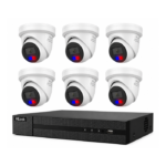 HiLook Hikvision 4K 8MP Active Colour Deterrence 8CH CCTV Kit 6 x IP Active Colour Camera+ 8CH NVR