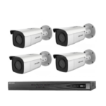8MP 4CH Hikvision CCTV Kit: 4 x Outdoor Bullet Cameras powered by Darkfighter & Acusense + 4CH NVR