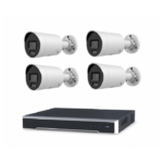 Hikvision 6MP 4CH CCTV Kit: 4x Darkfighter Mini Bullet Cameras & 4CH PoE NVR (DS-2CD2066G2H-IU + DS-7604NI-M1-4P)