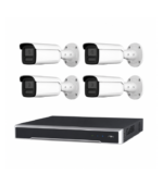 Hikvision 6MP 4CH CCTV Kit: 4x Darkfighter Bullet Cameras with AcuSense + 4CH PoE NVR (DS-2CD2T66G2H-2I, DS-7604NI-I1/4P)