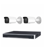 Hikvision 6MP 4CH CCTV Kit: 2x Darkfighter Bullet Cameras with AcuSense + 4CH PoE NVR (DS-2CD2T66G2H-2I, DS-7604NI-I1/4P)